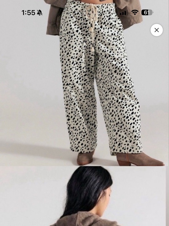 We The Free Pants - We the Free Easy Peasy printed corduroy pant ivory spot